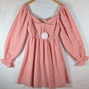 133-Umgee‎ Pink Textured Dress